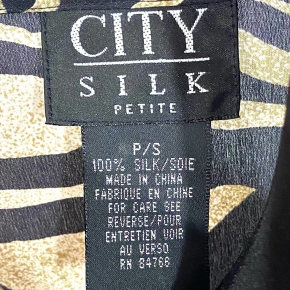 City Slick Tan and Black Tiger Print Button Up - Picture 8 of 8